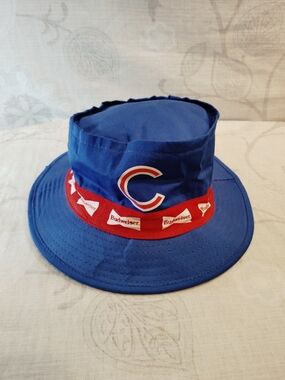 Chicago Cubs  Men's Budweiser Blue Bucket Hat with Red Band